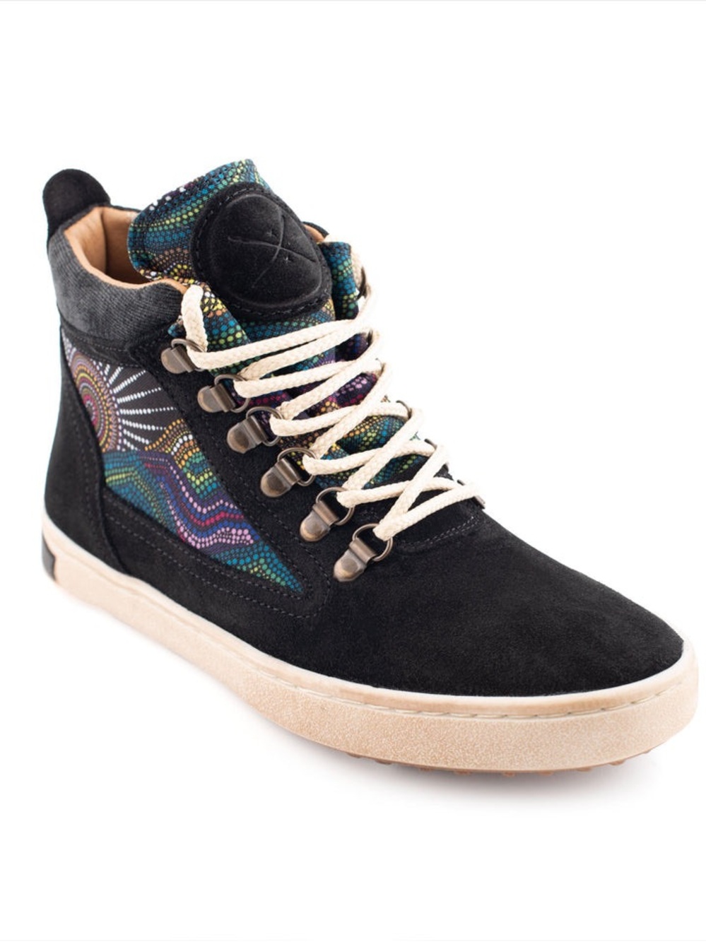 Inkkas High-Top Brisbane Sneaker with Colorful Pattern - Women's Size 7